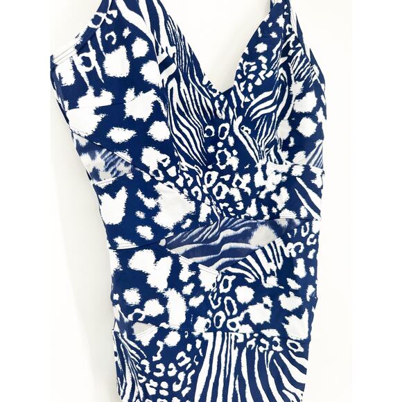 Beyond Control Animal Haven Printed Mesh Cut-Outs One-Piece Swimsuit 14 NEW - Picture 8 of 8